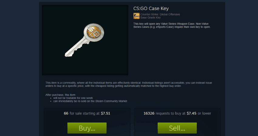 CS2 key prices | Buy and sell keys
